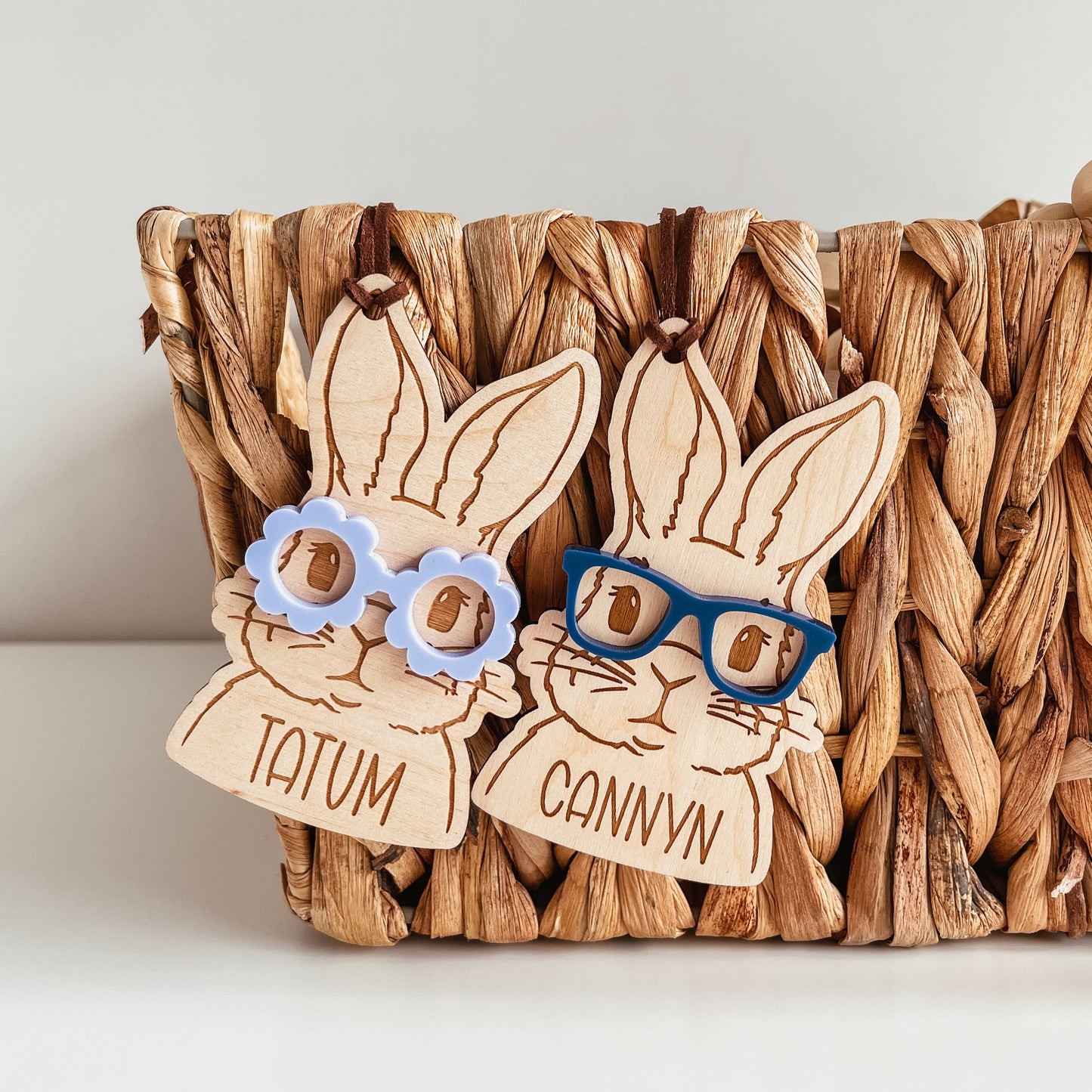 Bunny With Glasses Easter Tag