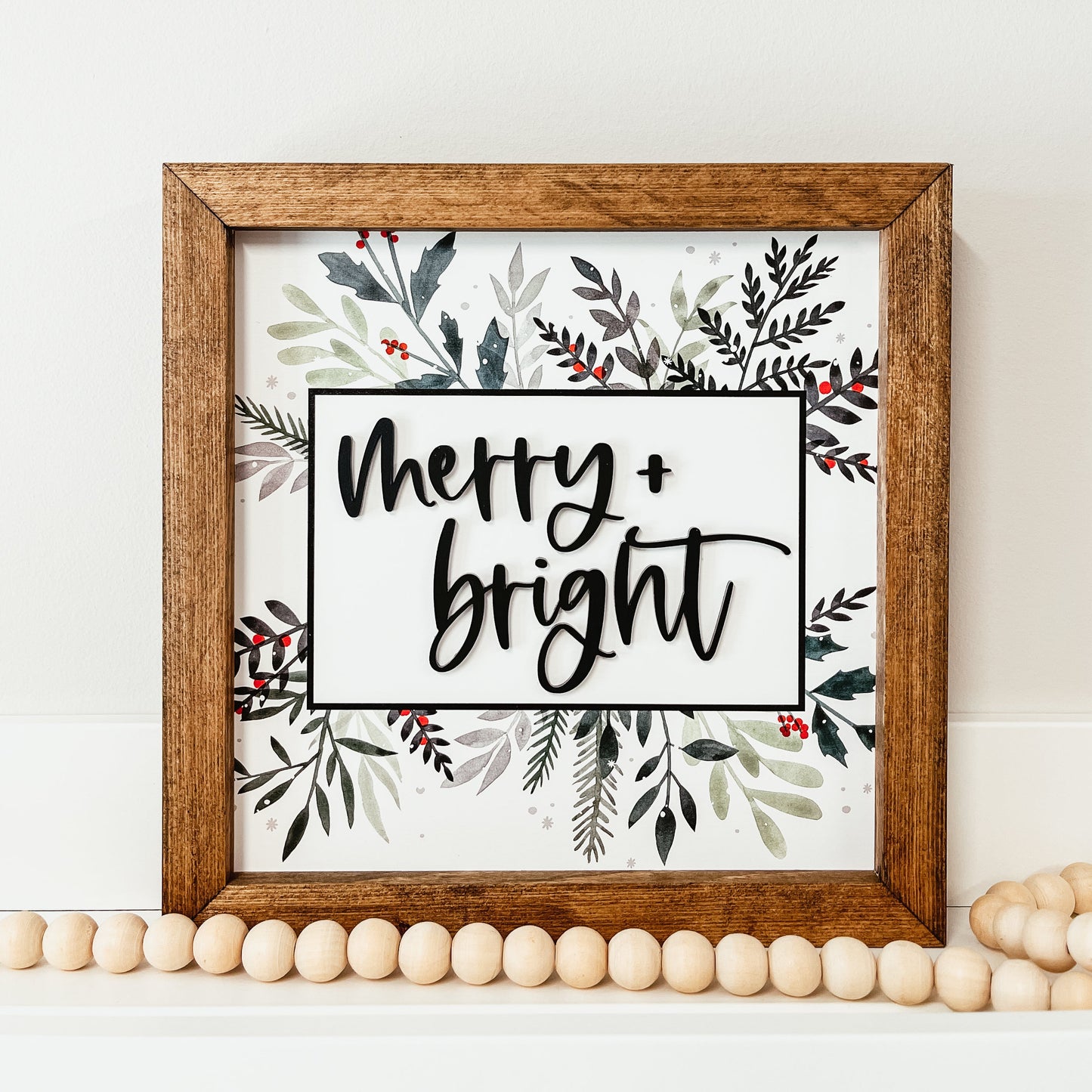 Merry + Bright 3D Sign
