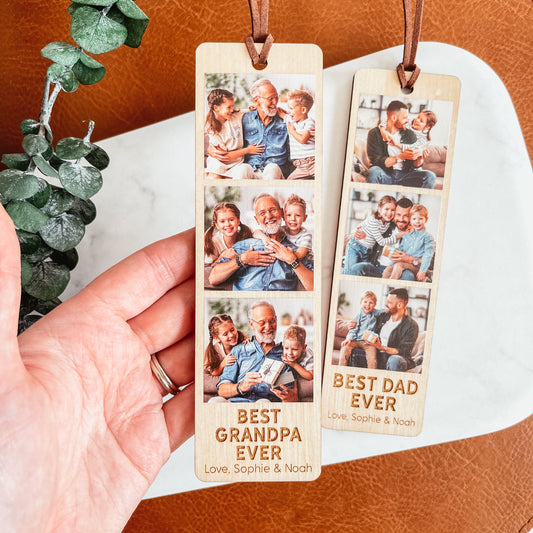 Custom Photostrip Bookmark | V2 Block Font