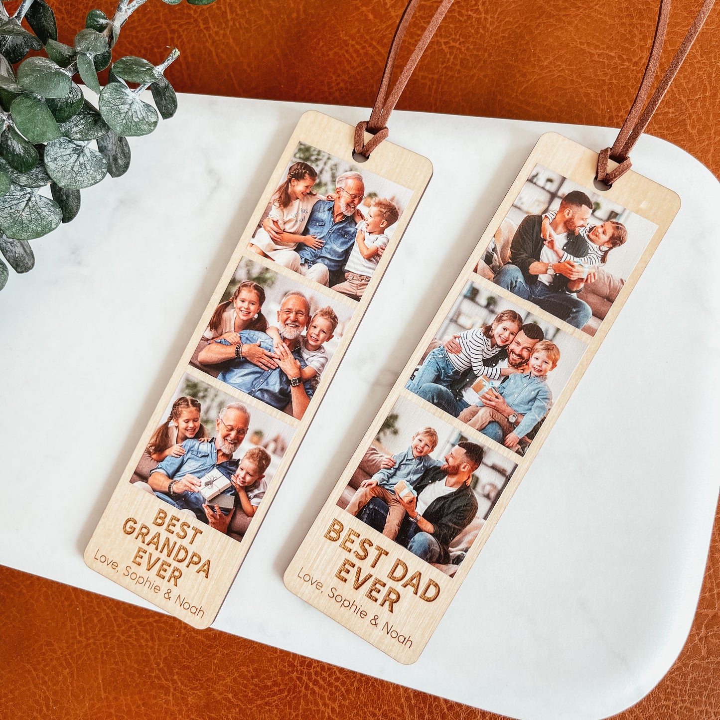 Custom Photostrip Bookmark | V2 Block Font