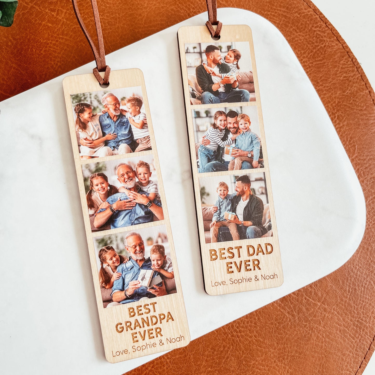 Custom Photostrip Bookmark | V2 Block Font