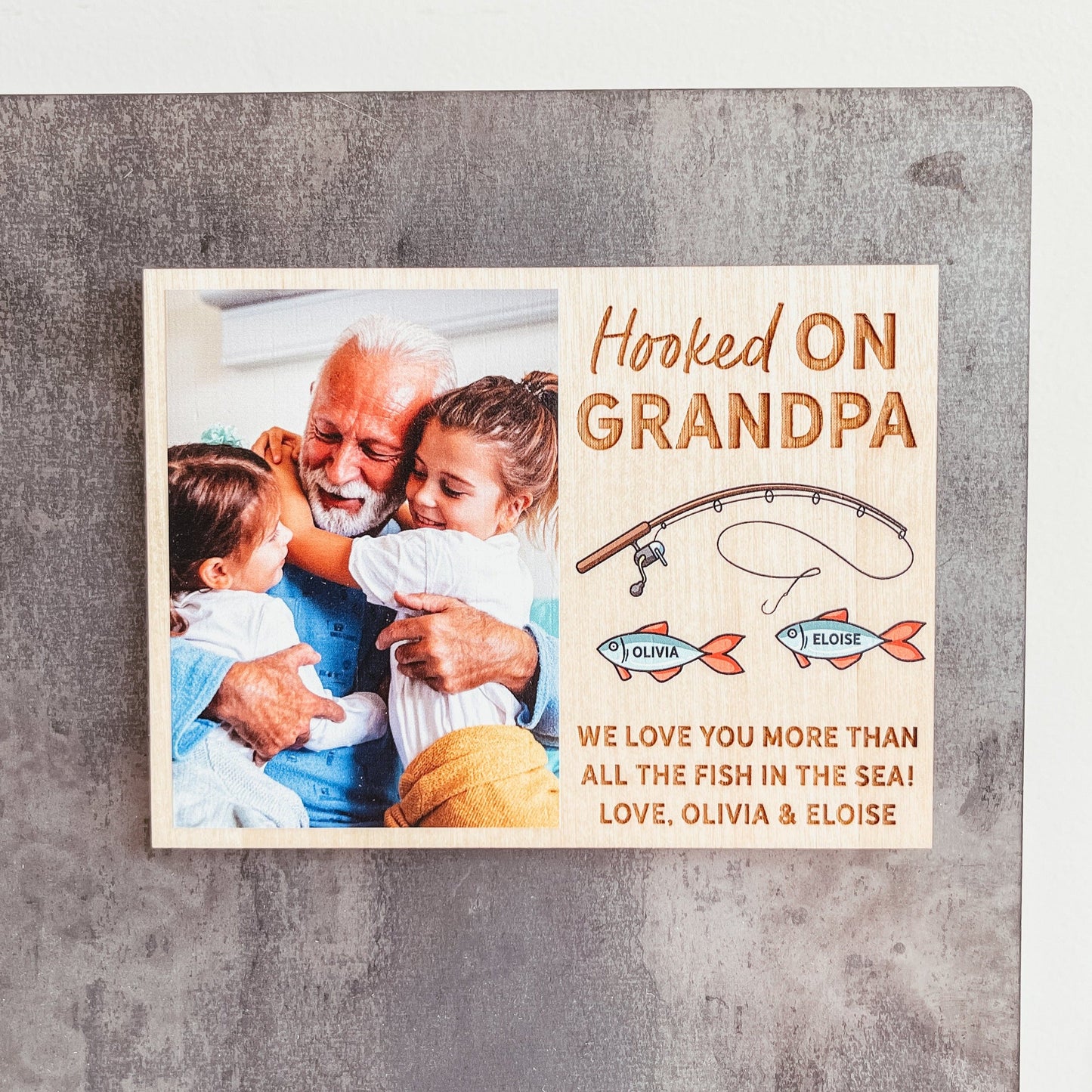 Wooden Photo Magnet | Hooked On