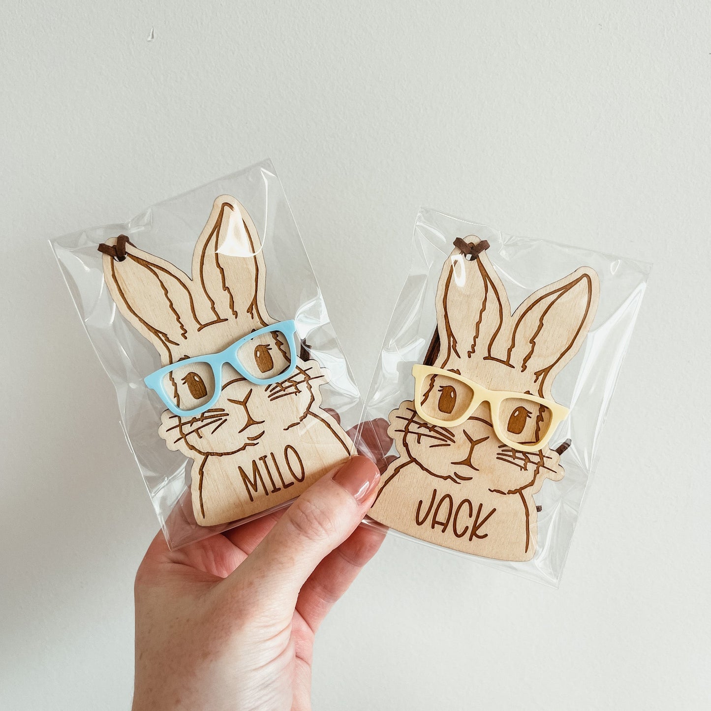 Bunny With Glasses Easter Tag