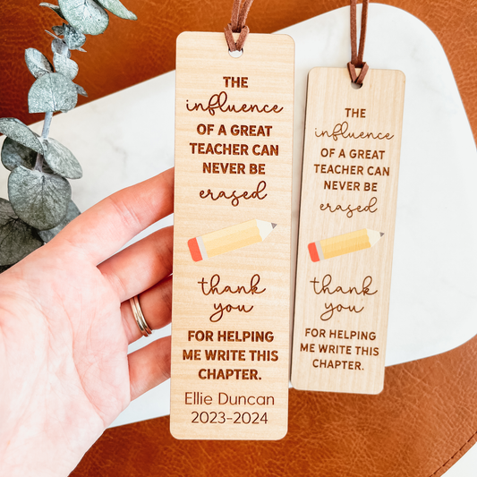 Custom Teacher Bookmark - The Influence Of A Great Teacher