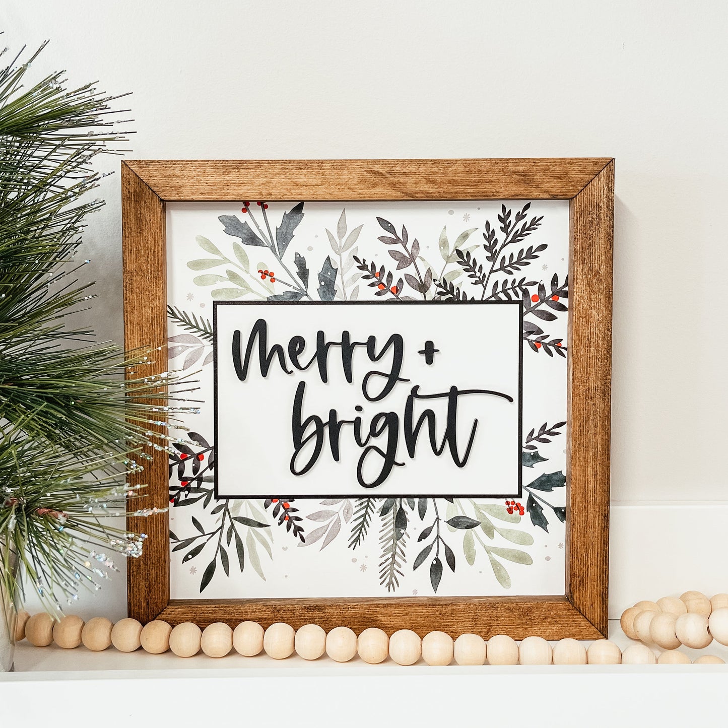 Merry + Bright 3D Sign