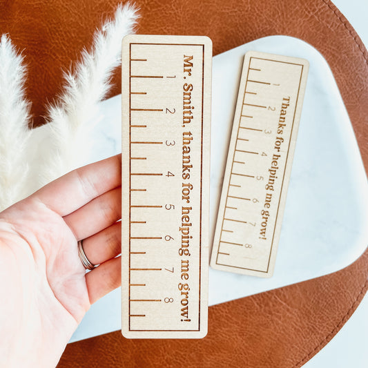 Custom Teacher Bookmark - Ruler