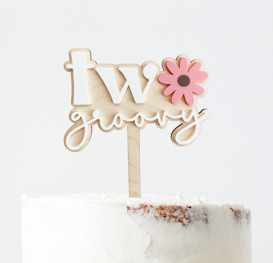Two Groovy Cake Topper