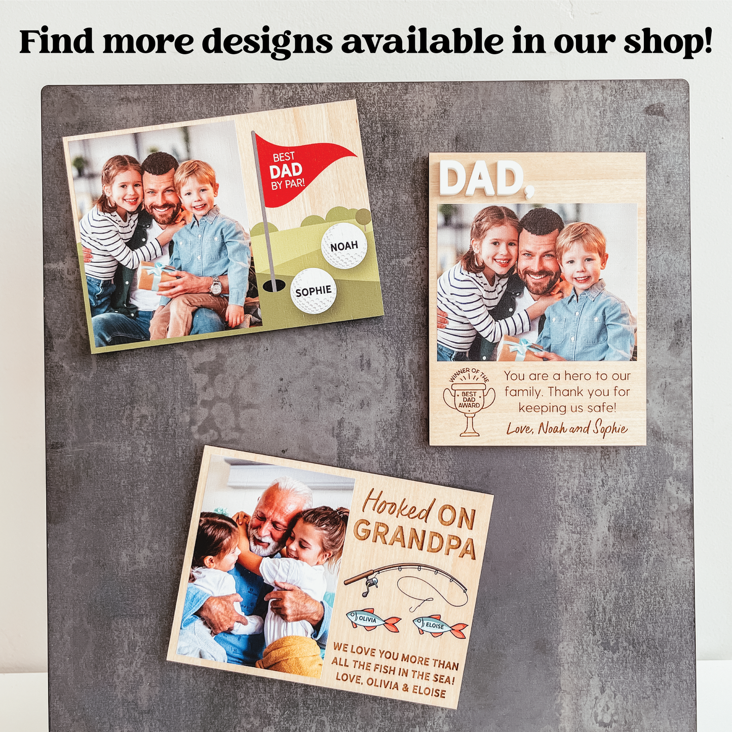 Wooden Photo Magnet | Hooked On